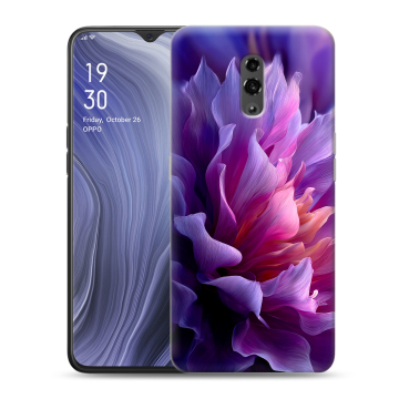 Пластиковый чехол на OPPO Reno Z с принтом женский цветы