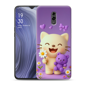 Пластиковый чехол на OPPO Reno Z с принтом для девочек