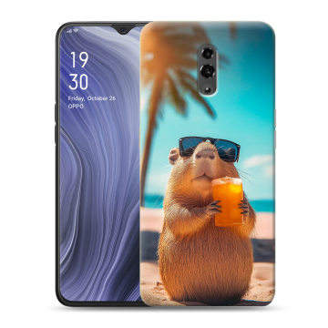 Пластиковый чехол на OPPO Reno Z с принтом Капибара