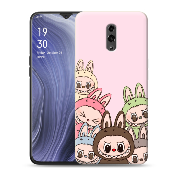 Пластиковый чехол на OPPO Reno Z с принтом Лабубу Пластиковый чехол на OPPO Reno Z с принтом Лабубу