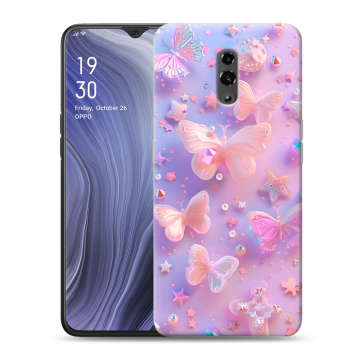 Пластиковый чехол на OPPO Reno Z с принтом Бабочки