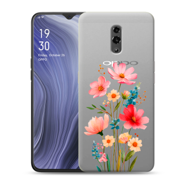 Пластиковый чехол на OPPO Reno Z с принтом Цветы Пластиковый чехол на OPPO Reno Z с принтом Цветы