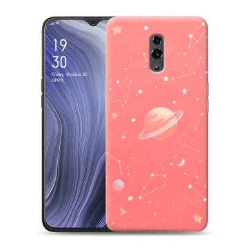 Пластиковый чехол на OPPO Reno Z с принтом Розовый космос Пластиковый чехол на OPPO Reno Z с принтом Розовый космос