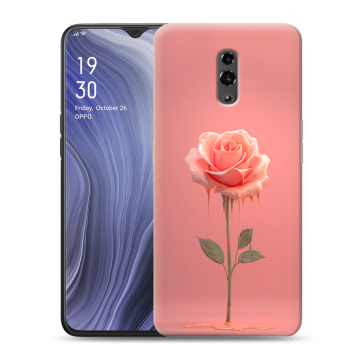 Пластиковый чехол на OPPO Reno Z с принтом Розовая роза Пластиковый чехол на OPPO Reno Z с принтом Розовая роза