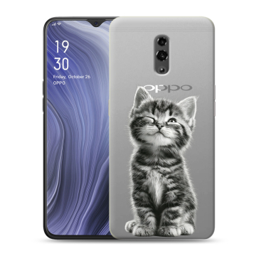 Пластиковый чехол на OPPO Reno Z с принтом Котенок