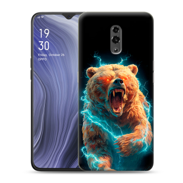 Пластиковый чехол на OPPO Reno Z с принтом Медведь Пластиковый чехол на OPPO Reno Z с принтом Медведь