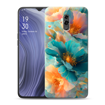 Пластиковый чехол на OPPO Reno Z с принтом Цветы Пластиковый чехол на OPPO Reno Z с принтом Цветы