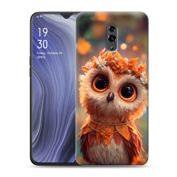 Пластиковый чехол на OPPO Reno Z с принтом Милая сова Пластиковый чехол на OPPO Reno Z с принтом Милая сова