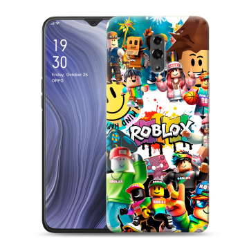 Пластиковый чехол на OPPO Reno Z с принтом Roblox Роблокс