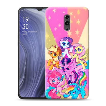 Пластиковый чехол на OPPO Reno Z с принтом My little pony Дружба чудо