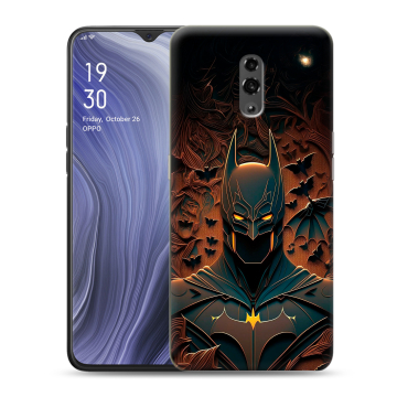 Пластиковый чехол на OPPO Reno Z с принтом Batman Бэтмен Пластиковый чехол на OPPO Reno Z с принтом Batman Бэтмен