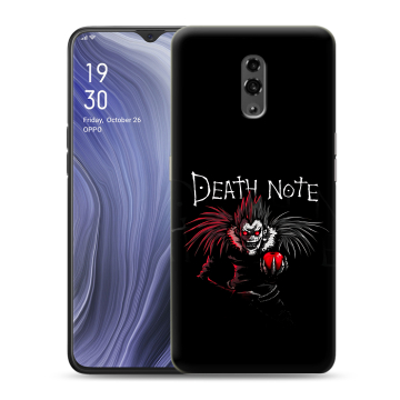 Пластиковый чехол на OPPO Reno Z с принтом Death note Тетрадь смерти