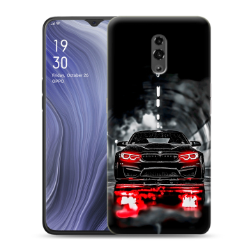 Пластиковый чехол на OPPO Reno Z с принтом BMW БМВ