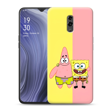 Пластиковый чехол на OPPO Reno Z с принтом Спанч боб Спанчбоб