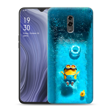 Пластиковый чехол на OPPO Reno Z с принтом Миньоны