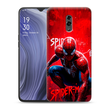 Пластиковый чехол на OPPO Reno Z с принтом Spiderman Человек паук