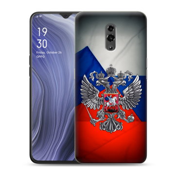 Пластиковый чехол на OPPO Reno Z с принтом Флаг России