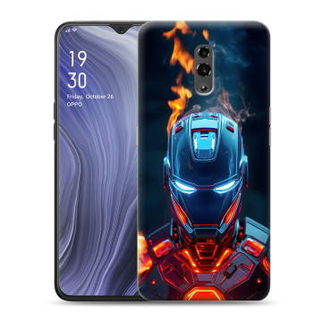 Пластиковый чехол на OPPO Reno Z с принтом IronMan Железный человек Пластиковый чехол на OPPO Reno Z с принтом IronMan Железный человек