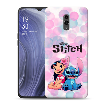 Пластиковый чехол на OPPO Reno Z с принтом Лило и Стич