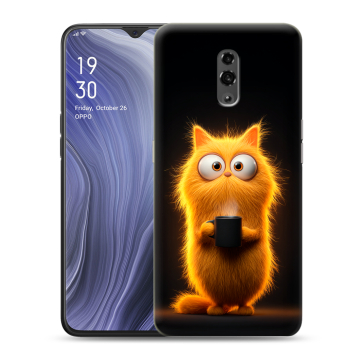 Пластиковый чехол на OPPO Reno Z с принтом Смешной кот