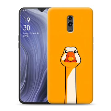 Пластиковый чехол на OPPO Reno Z с принтом Смешная утка Пластиковый чехол на OPPO Reno Z с принтом Смешная утка