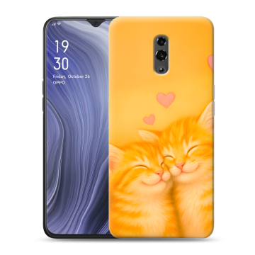 Пластиковый чехол на OPPO Reno Z с принтом Милые котята