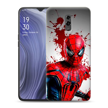 Пластиковый чехол на OPPO Reno Z с принтом Spiderman Человек паук