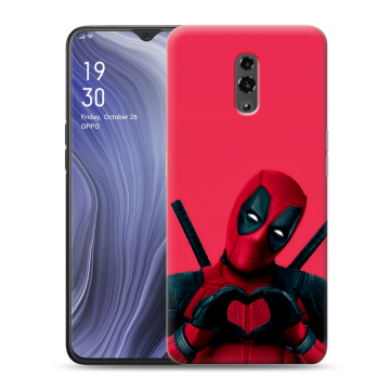 Пластиковый чехол на OPPO Reno Z с принтом Дедпул Deadpool Пластиковый чехол на OPPO Reno Z с принтом Дедпул Deadpool