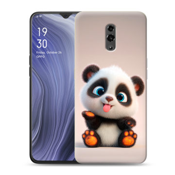 Пластиковый чехол на OPPO Reno Z с принтом милая панда