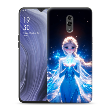 Пластиковый чехол на OPPO Reno Z с принтом Холодное сердце Frozen
