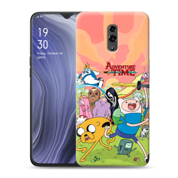 Пластиковый чехол на OPPO Reno Z с принтом Adventure time Время приключений Пластиковый чехол на OPPO Reno Z с принтом Adventure time Время приключений