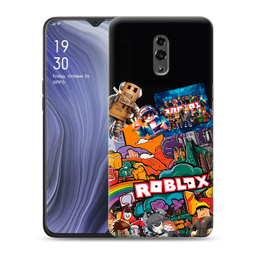 Пластиковый чехол на OPPO Reno Z с принтом Roblox Роблокс