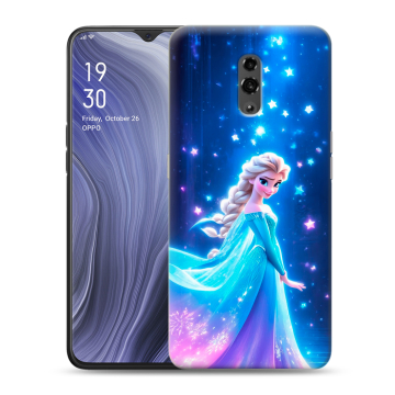 Пластиковый чехол на OPPO Reno Z с принтом Холодное сердце Frozen