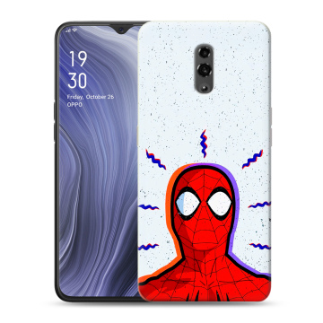 Пластиковый чехол на OPPO Reno Z с принтом Spiderman Человек паук Пластиковый чехол на OPPO Reno Z с принтом Spiderman Человек паук