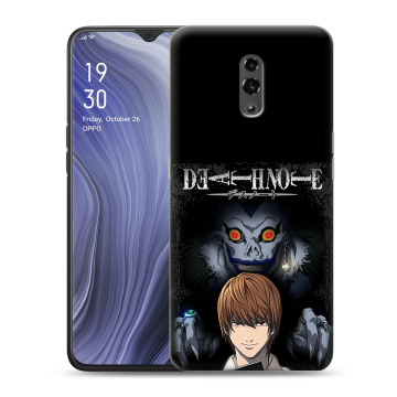Пластиковый чехол на OPPO Reno Z с принтом Death note Тетрадь смерти Пластиковый чехол на OPPO Reno Z с принтом Death note Тетрадь смерти