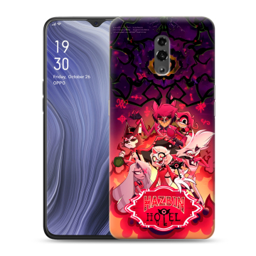 Пластиковый чехол на OPPO Reno Z с принтом Hazbin Hotel Отель Хазбин