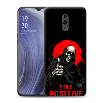 Пластиковый чехол на OPPO Reno Z с принтом смешной скелет Пластиковый чехол на OPPO Reno Z с принтом смешной скелет