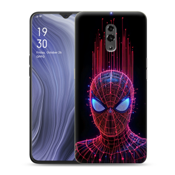 Пластиковый чехол на OPPO Reno Z с принтом Spiderman Человек паук