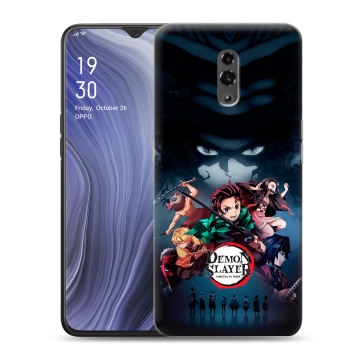 Пластиковый чехол на OPPO Reno Z с принтом Demon Slayer Клинок рассекающий демонов Пластиковый чехол на OPPO Reno Z с принтом Demon Slayer Клинок рассекающий демонов