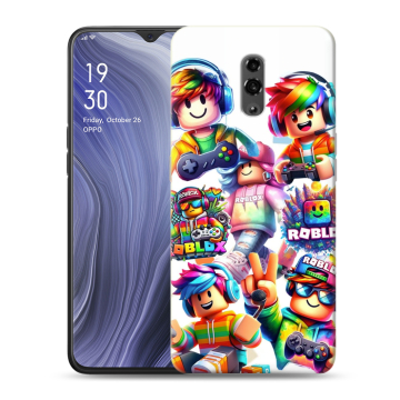 Пластиковый чехол на OPPO Reno Z с принтом Roblox Роблокс