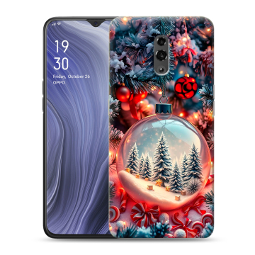 Пластиковый чехол на OPPO Reno Z с принтом Новый год Пластиковый чехол на OPPO Reno Z с принтом Новый год