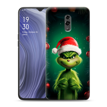 Пластиковый чехол на OPPO Reno Z с принтом Гринч Новый год Рождество Пластиковый чехол на OPPO Reno Z с принтом Гринч Новый год Рождество