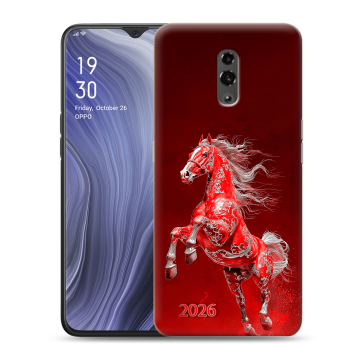 Пластиковый чехол на OPPO Reno Z с принтом Новый год Пластиковый чехол на OPPO Reno Z с принтом Новый год