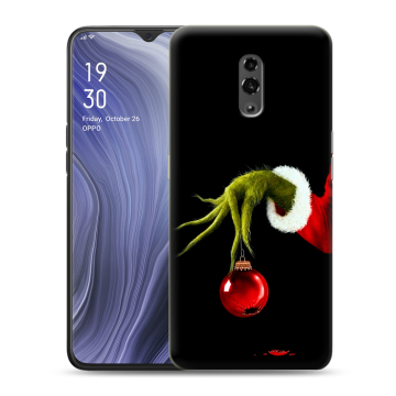 Пластиковый чехол на OPPO Reno Z с принтом Новый год Гринч Пластиковый чехол на OPPO Reno Z с принтом Новый год Гринч