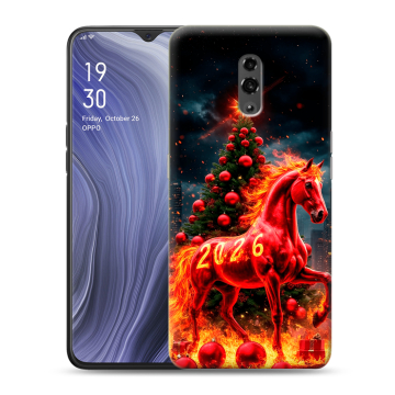 Пластиковый чехол на OPPO Reno Z с принтом Новый год Пластиковый чехол на OPPO Reno Z с принтом Новый год