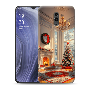 Пластиковый чехол на OPPO Reno Z с принтом Новый год Пластиковый чехол на OPPO Reno Z с принтом Новый год