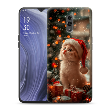 Пластиковый чехол на OPPO Reno Z с принтом Новый год Пластиковый чехол на OPPO Reno Z с принтом Новый год