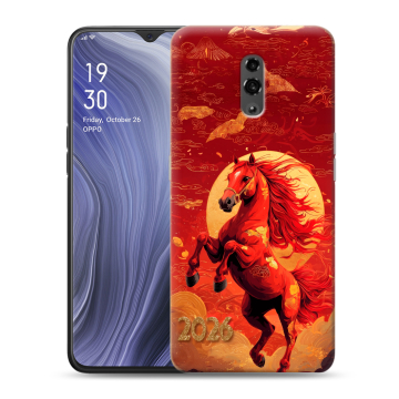 Пластиковый чехол на OPPO Reno Z с принтом Новый год Пластиковый чехол на OPPO Reno Z с принтом Новый год