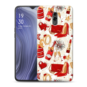 Пластиковый чехол на OPPO Reno Z с принтом Новый год Пластиковый чехол на OPPO Reno Z с принтом Новый год