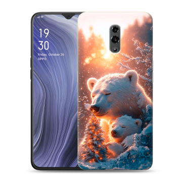 Пластиковый чехол на OPPO Reno Z с принтом Новый год Пластиковый чехол на OPPO Reno Z с принтом Новый год